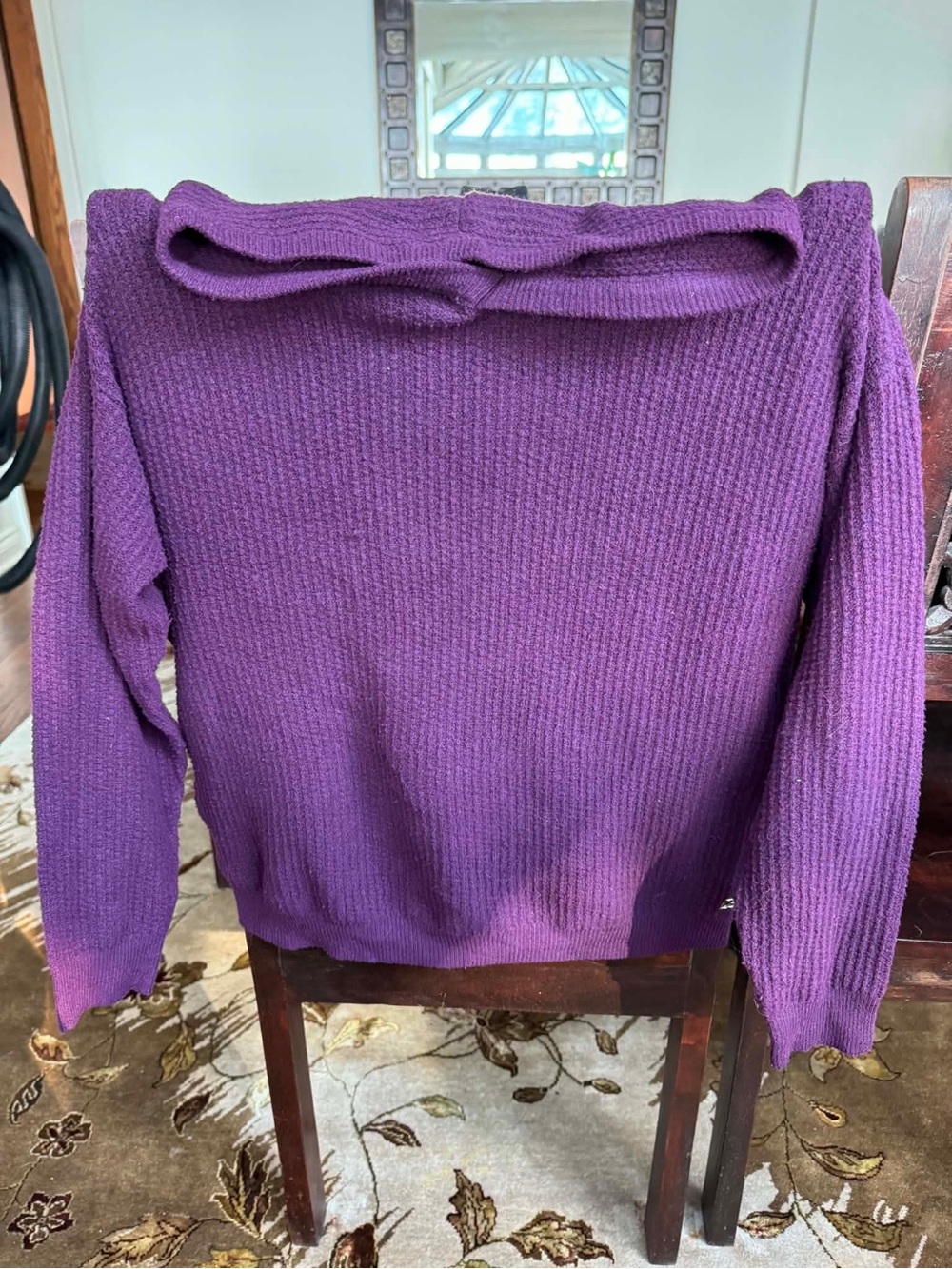 Calvin Klein Deep Purple Knit Turtleneck Sweater